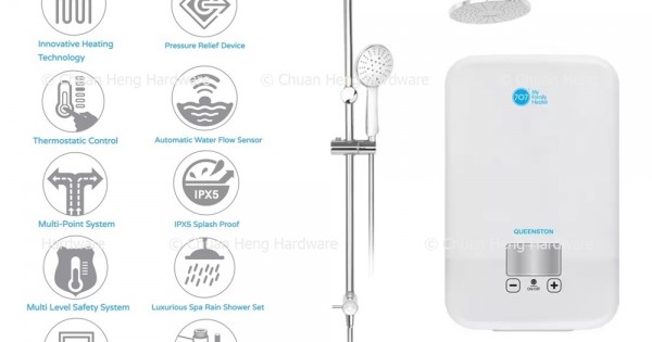 707 Queenston Instant Water Heater with Rain Shower