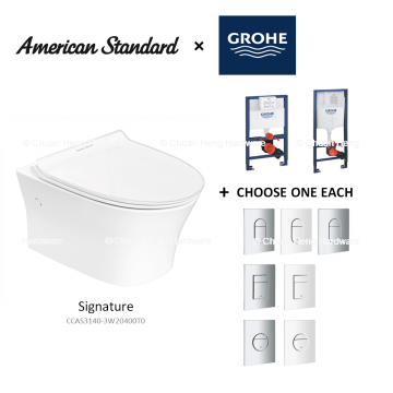 American Standard Signature Wall Hung WC [Bundle]