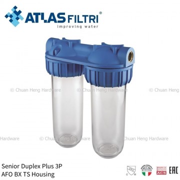 Atlas Filtri 10" Senior Duplex Plus 3P AFO BX TS Filter Housing