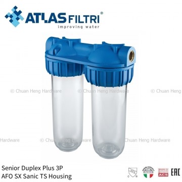 Atlas Filtri 10" Senior Duplex Plus 3P AFO SX Sanic TS Filter Housing