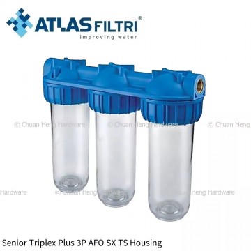 Atlas Filtri 10" Senior Triplex Plus 3P AFO SX TS Filter Housing