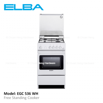 ELBA EGC 536 WH Free Standing Cooker