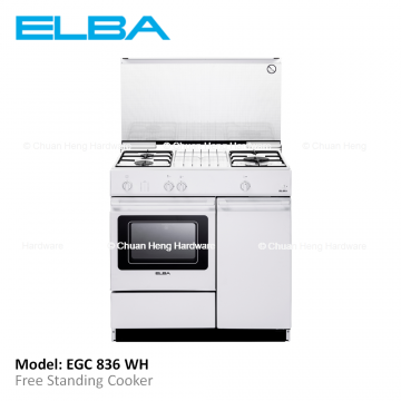 ELBA EGC 836 WH Free Standing Cooker