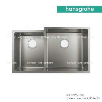 Hansgrohe 43435809 Undermount sink 305/435