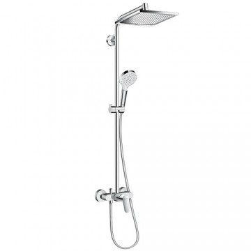 Hansgrohe Crometta E Showerpipe 240 1jet with single lever mixer