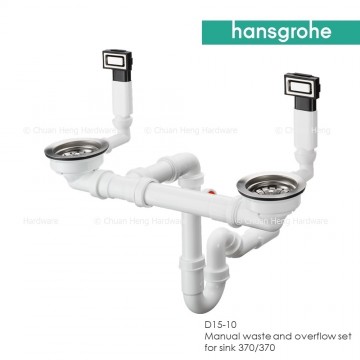 Hansgrohe 43922009 Manual waste and overflow set 370/370