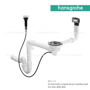 Hansgrohe 43930009 Automatic waste and overflow set 450