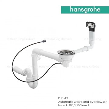 Hansgrohe 43940009 Automatic waste and overflow set 450 for Select Unit