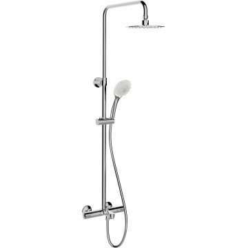 Kohler 99741T-C9E2-CP July Thermostatic Bath and Dual Shower Column (Single Hose)