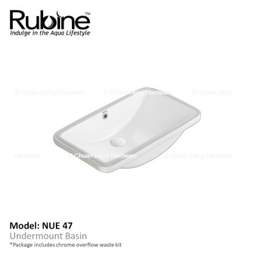 Rubine NUE 47 Undermount Basin (Glossy White)
