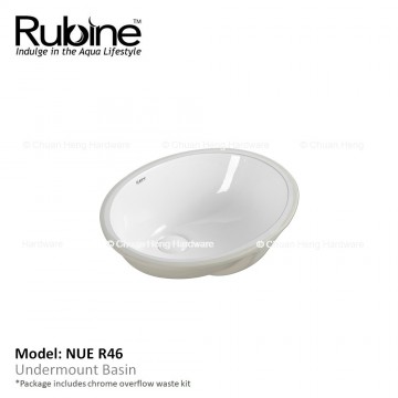 Rubine NUE R46 Undermount Basin (Glossy White)