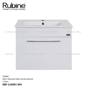 Rubine RBF-1164D1 60cm Stainless Steel Cabinet (Pearl White)