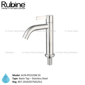 Rubine ALTA Series P91325MSS Stainless Steel Tall Basin Tap