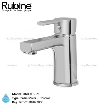 Rubine 5621 UNICO Series Basin Mixer (Chrome)