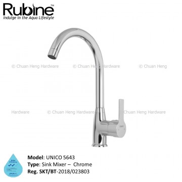 Rubine 5643 UNICO Series Sink Mixer (Chrome)