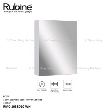 Rubine RMC-1033D10 Mirror Cabinet (Pearl White)