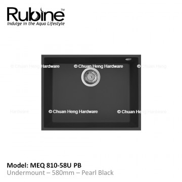 Rubine MEQ 810-58U Single Bowl Granite Sink (Undermount)