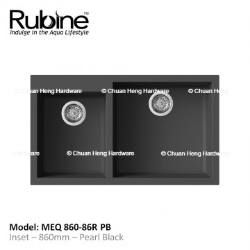 Rubine MEQ 860-86R One and Three-Quarter Bowls Granite Sink