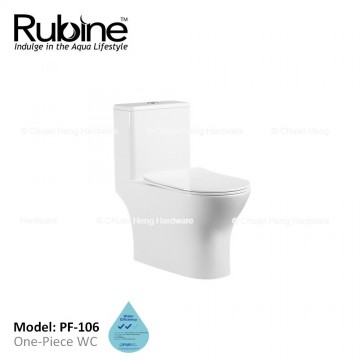 Rubine Piz Fora Series One-Piece Toilet Suite - Rimless