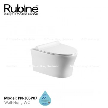 Rubine Punta Nera Series Wall-Hung Toilet Suite - Rimless