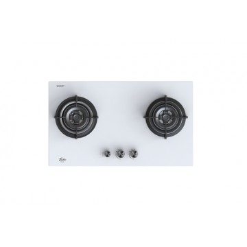 Turbo T762 GV-OW 2 Burners Built-In Glass Hob c/w safety valve (Optic White)